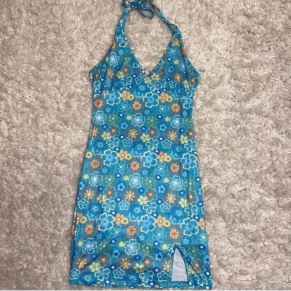 Romwe Funky Flower Halter Dress